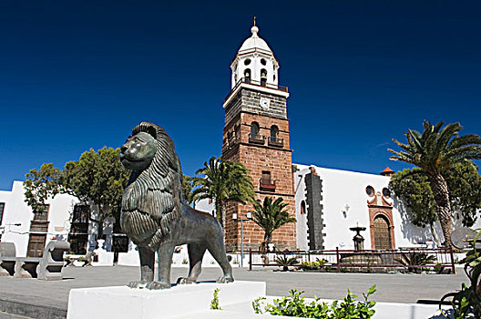 教堂,夫人,瓜达卢佩,特盖斯,兰索罗特岛,加纳利群岛,西班牙,欧洲