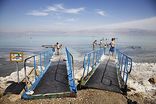 人,游泳,死海,以色列