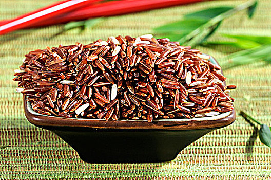 全麦,红米,盘子