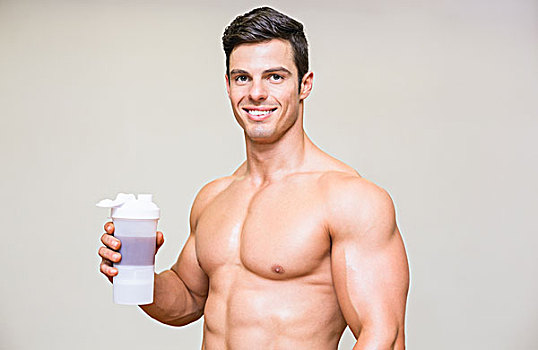 运动,男青年,蛋白质,喝