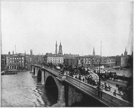 伦敦桥,伦敦,迟,19世纪,艺术家,未知