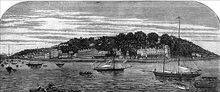 港口,怀特岛,迟,19世纪