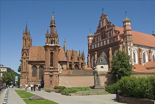 哥特式,教堂,维尔纽斯,立陶宛