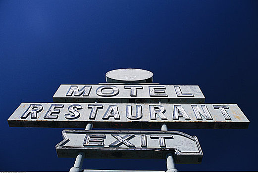 汽车旅馆,餐馆,标识,亚利桑那,美国