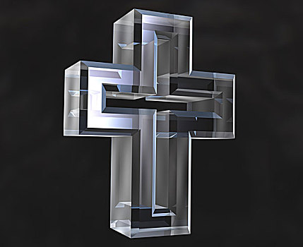 十字架,象征,透明,玻璃