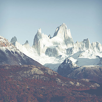 秋天,山,巴塔哥尼亚,阿根廷