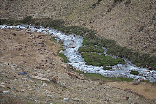 新疆哈密,天山之巅的冰川河谷