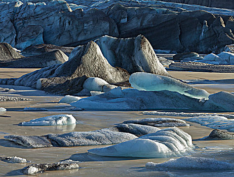 冰山,冰河,泻湖,东方,冰岛