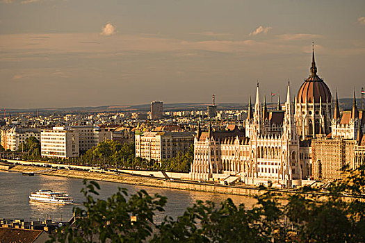 匈牙利,布达佩斯,中心,城堡,山