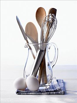 厨具,玻璃瓶,厨巾,两个,蛋