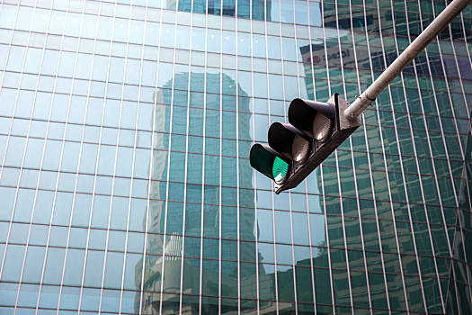 红绿灯,绿色,亮光,绿灯,建筑,背景,市区,新加坡