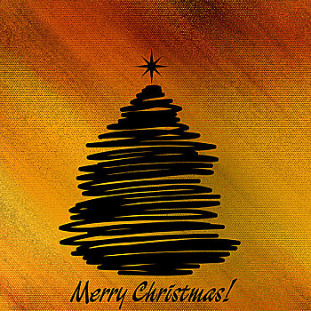 艺术,圣诞节,黑色,树,金色,背景