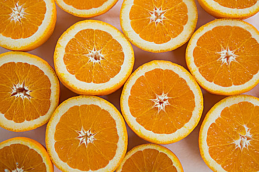 平分,橘子,白色背景,背景,特写