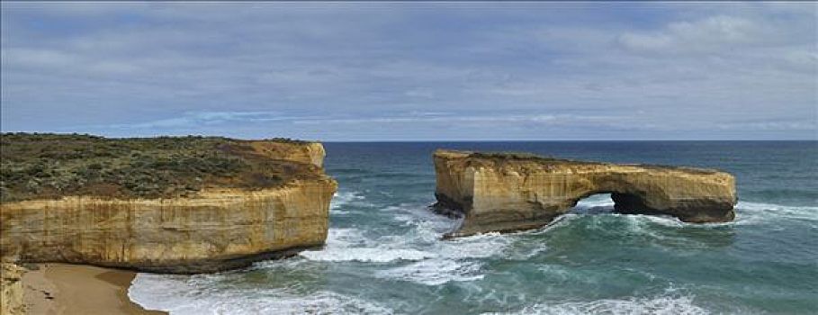 石头,拱形,海中,海洋,道路,维多利亚,澳大利亚