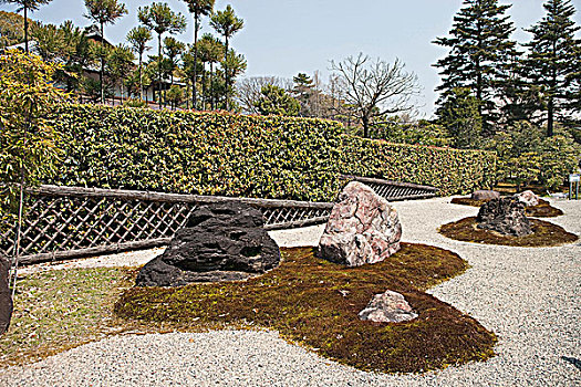 石头,花园,二条城,京都,日本