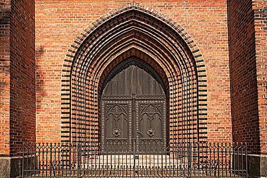 门口,教堂,14世纪,下萨克森,德国,欧洲