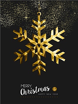 圣诞快乐,新年快乐,金色,雪,折纸
