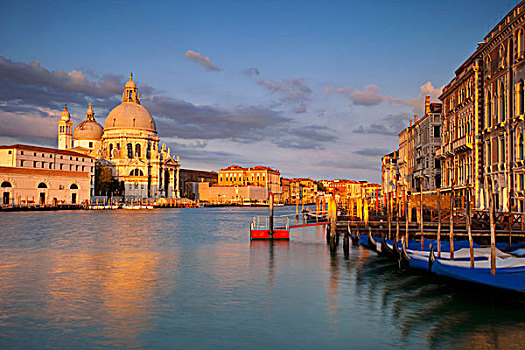 日出,上方,圣马利亚,行礼,大运河,威尼斯,威尼托,意大利