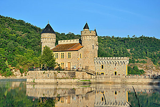 法国,卢瓦尔河,城堡,建造,岩石,支配,水,区域