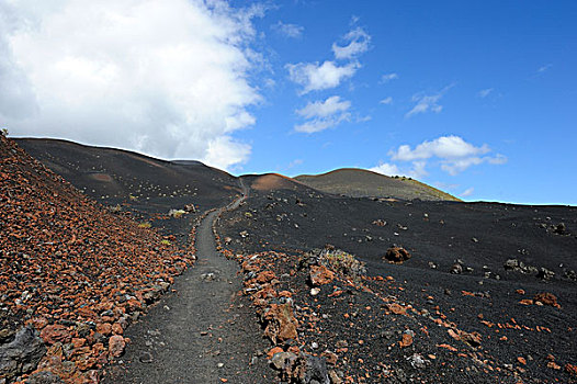 火山地貌,靠近,帕尔玛,加纳利群岛,西班牙,欧洲
