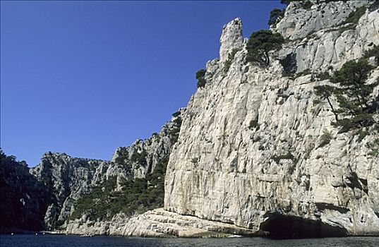 岩石海岸,狭海湾,普罗旺斯,法国