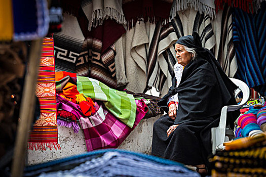 女人,衣服,市场,因巴布拉省,省,厄瓜多尔