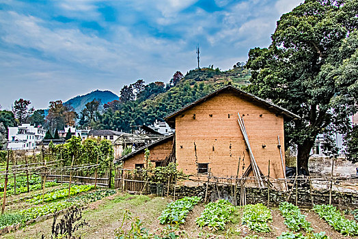 江西省婺源县赋春镇长溪村居民住宅建筑景观