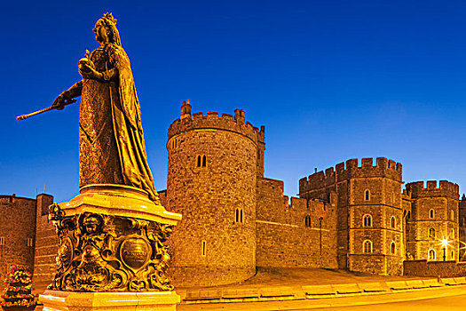 英格兰,伯克郡,温莎公爵,温莎城堡,雕塑,维多利亚皇后
