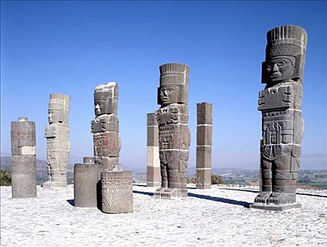 托尔特克文明,雕塑,图拉,墨西哥