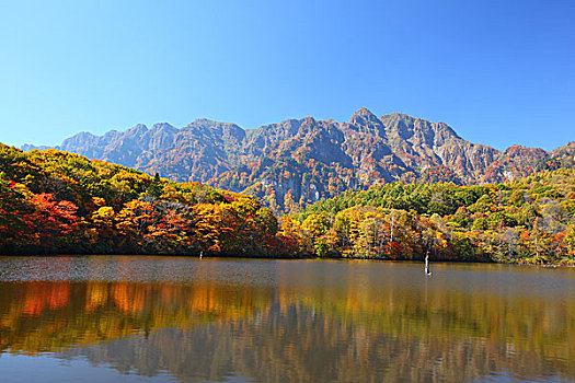 山,水塘,秋天