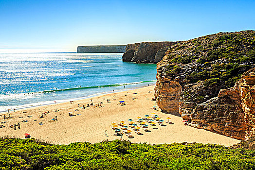 海滩,靠近,圣徒,斗篷,阿尔加维,葡萄牙,欧洲