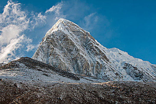 山,后面,尼泊尔