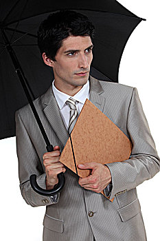 商务人士,伞