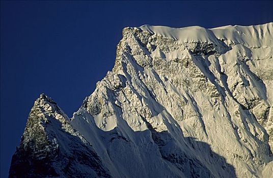 顶峰,山脊,尼泊尔