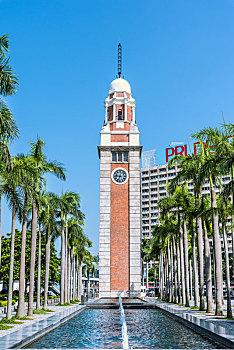 中国香港尖沙咀钟楼和广场建筑