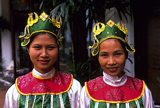 越南,色调,女人,传统服装