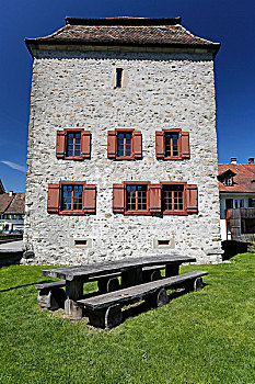 城堡,靠近,瑞士,欧洲