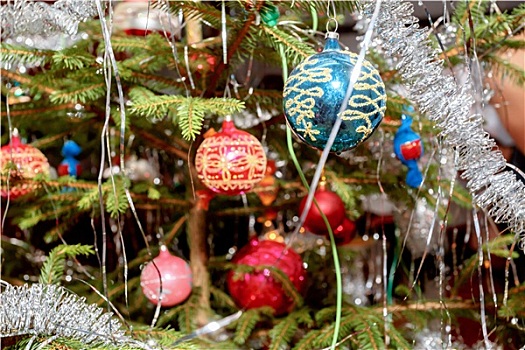 装饰,圣诞树,球