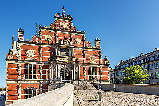 入口,建筑,商会,哥本哈根,丹麦,欧洲