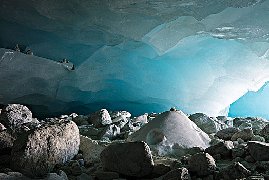 冰,遮盖,冰河,洞穴,瓦莱,瑞士,欧洲