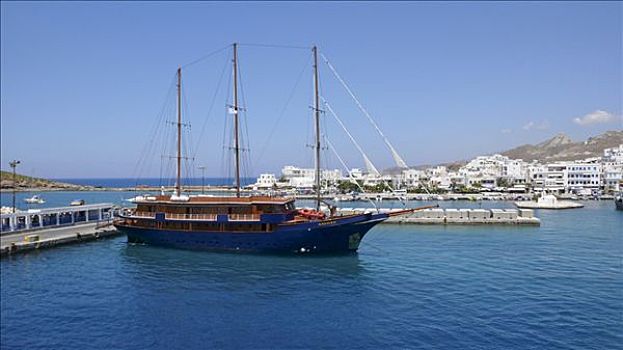 帆船,纳克索斯岛,基克拉迪群岛,希腊,欧洲
