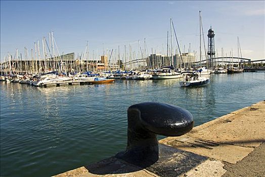 游艇,贝尔港,港口,巴塞罗那,西班牙,欧洲