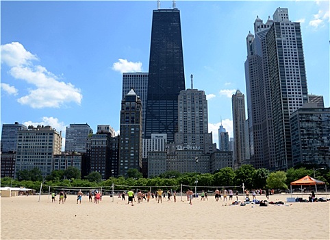 排球选手,俄亥俄,海滩,芝加哥
