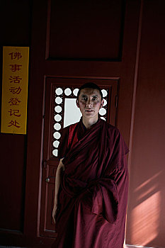 北京雍和宫内的喇嘛