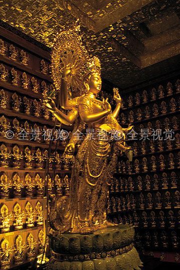 海南三亚南山寺院金佛像_高清图片_全景视觉