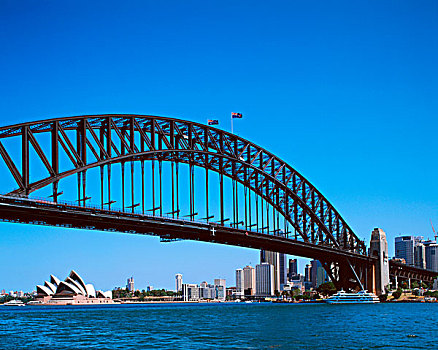 仰视,桥,港口,悉尼港,悉尼,新南威尔士,澳大利亚