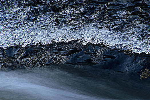 冰层,峡谷,溪流,不列颠哥伦比亚省,加拿大