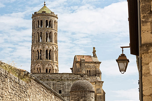 罗马式,钟楼,教堂,法国南部