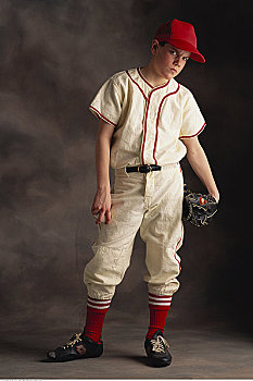 男孩,棒球服