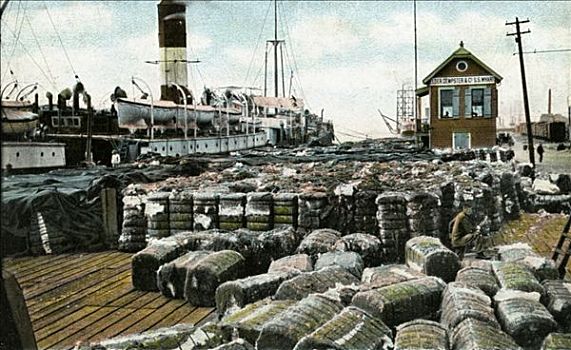码头,新奥尔良,路易斯安那,美国,早,20世纪